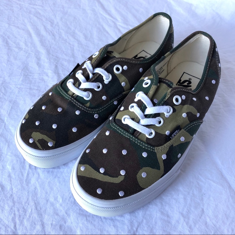 Vans Authentic Camo with Embroidered Polka Dots